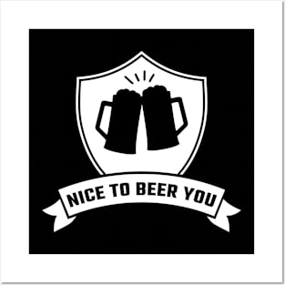 Drinking Octoberfest Tee - Nice To Beer You T-Shirt Posters and Art